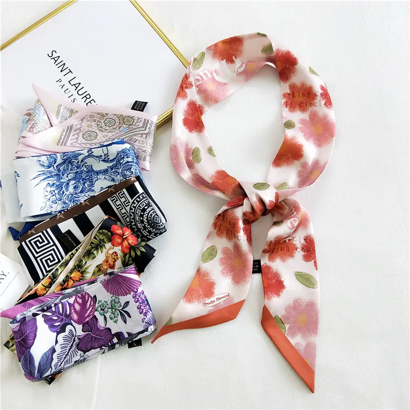 Women Long Scarf Headscarf DIY Multipurpose Ribbon Scarves Headband Scrunchies Turban Hair Bands Bag Hat Ties Hair Accessories