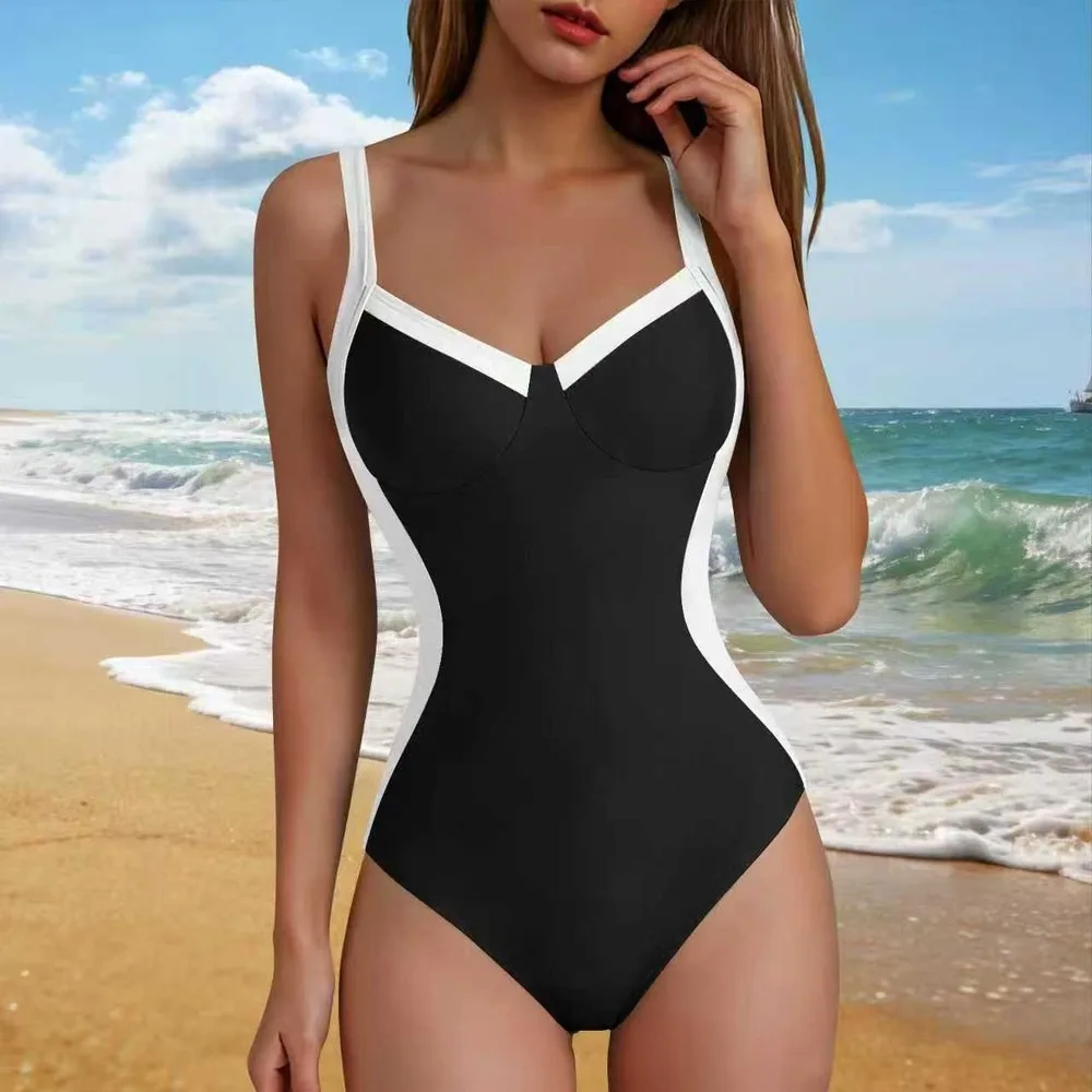 Women's One-Piece Swimsuit Russian Style Slimming High-End Thermal Spa Vacation Swimwear For Curvy Body 2 Pieces Tankini Swimsui