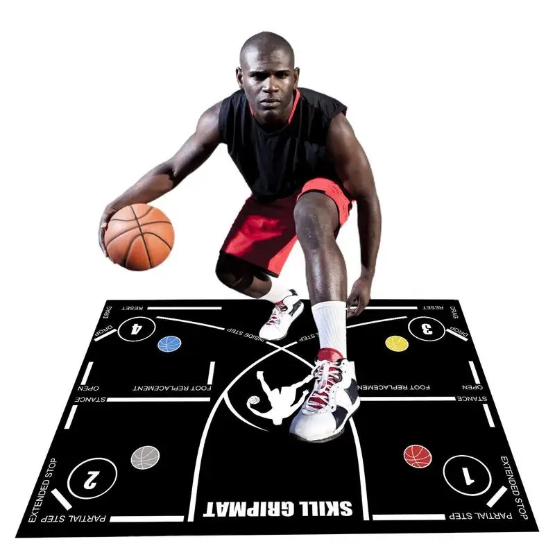 Basketball Footstep Mat Portable Agility Footstep Training Mat Basketball System Training Mat Improve Basketball Speed Skill