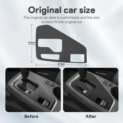 Pegatina de gamuza premium para Subaru Crosstrek 2024-2025 (EE. UU.), para panel de cambio de marchas, accesorios de decoración interior