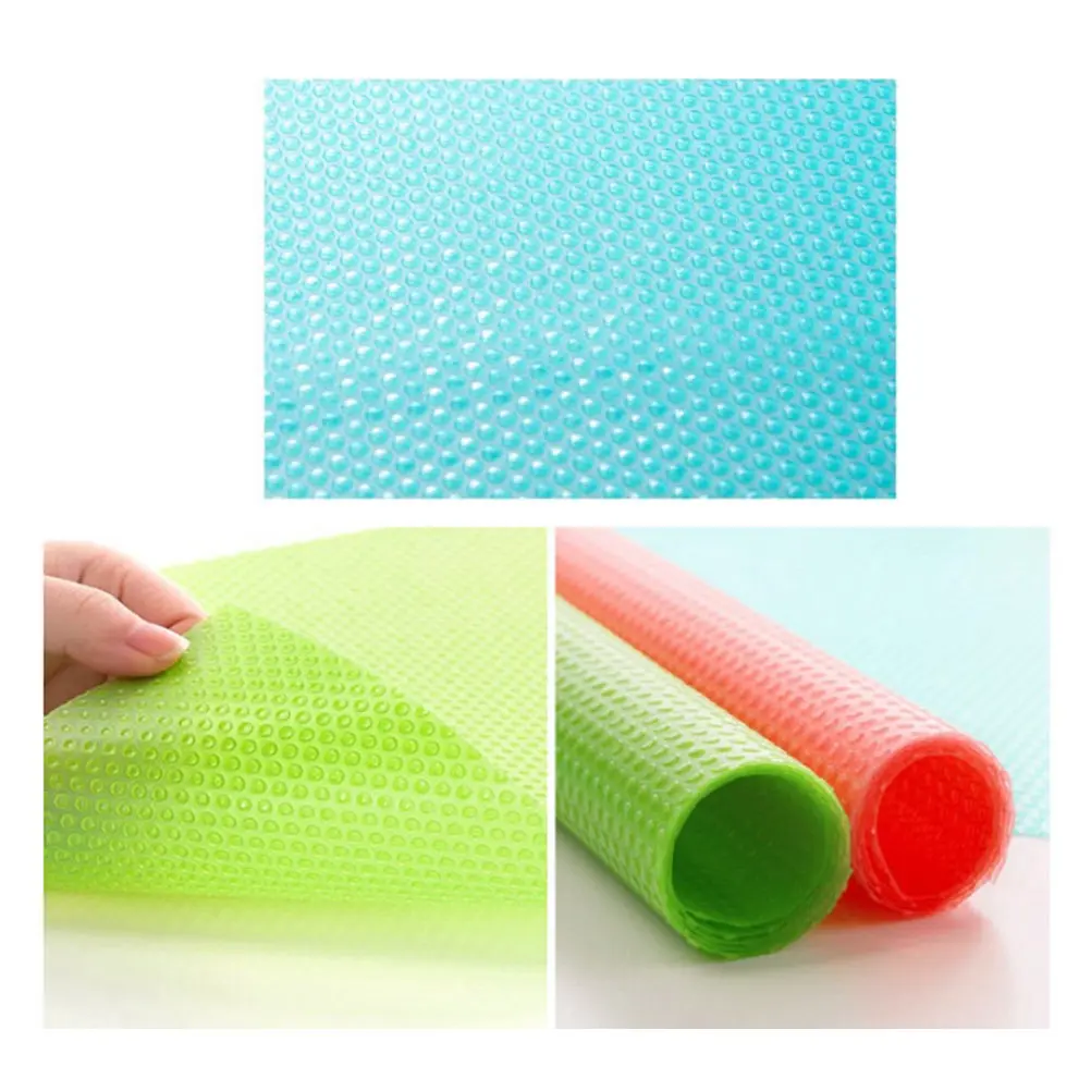 

6Pcs Refrigerator Pad Antibacterial Moisture Absorption Shelf Liner Non-Slip Reversible Protective Washable Fridge Mat