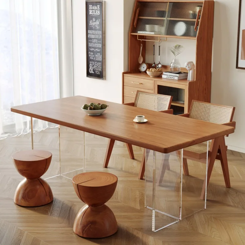 Modern Solid Wood Floating Table Nordic Creative Acrylic Floating Desk Living Room Bedroom Home Furniture Muebles Esiotud FYFD