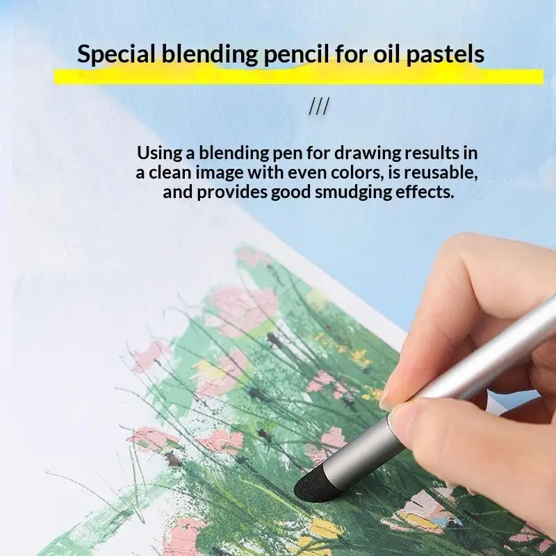 1/3Pcs Reusable Drawing Art Blenders Sponge Pen Pastel Tool For Oil Painting Washable Sketch Rubbing Brush