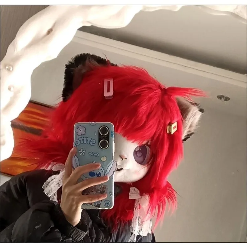 Fursuit Kigurumi Cosplay Costumes Animal Head Comiket Furries Furry Headsets Paws Cat Doll Comiket Furries Costumes