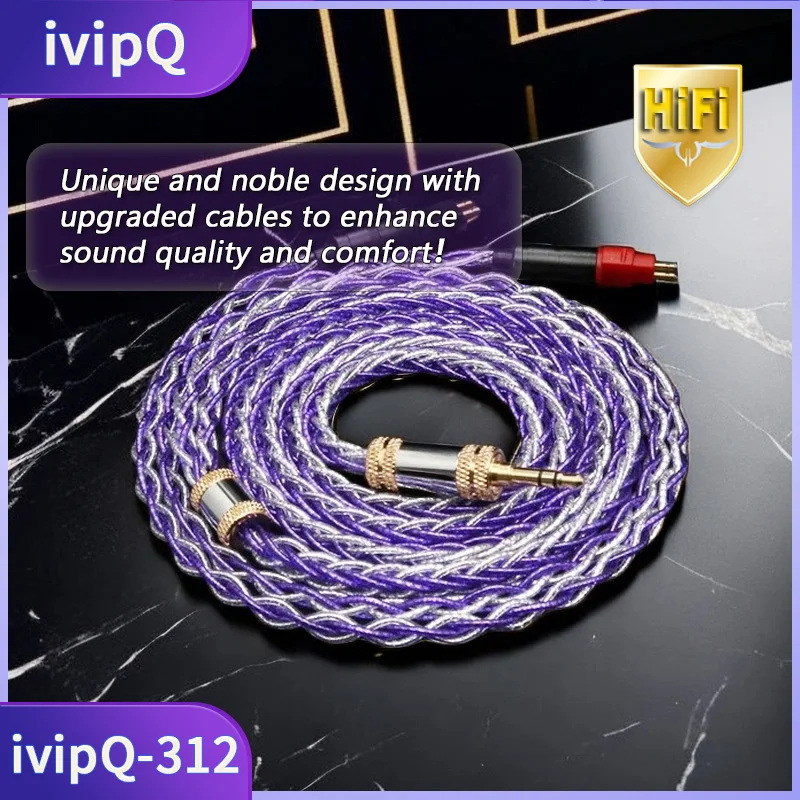 

ivipQ-312 Flagship High-end Headphone Replacing Cable With 3.5mm/4.4mm 4PIN XLR Hirose Connector 4 pin plug