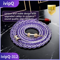ivipQ-312 Flagship High-end Headphone Replacing Cable With 3.5mm/4.4mm 4PIN XLR Hirose Connector 4 pin plug