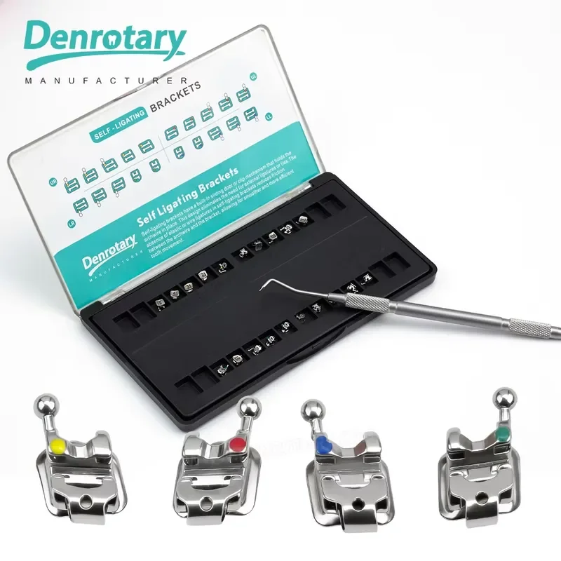 Complete set of orthodontic active self-locking brackets 20-piece set, with marking recognition function, orthodontic