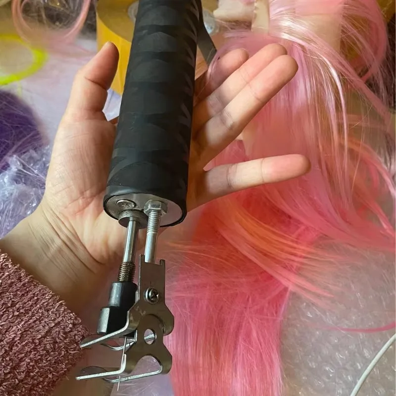 

FactoryWholesale Electric Portable Wig Hair Transplant Machine Simulated Scalp Lace Wig Processing Equipment Wig Sewing Machine