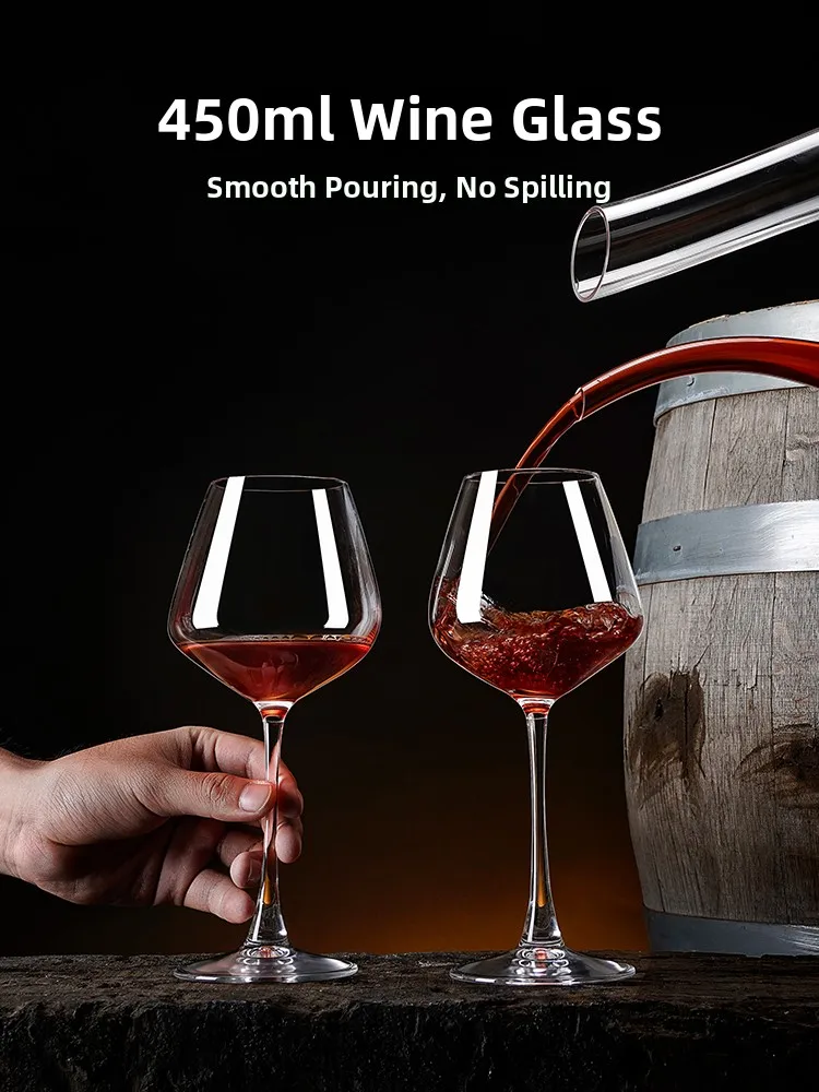 Luxury Crystal Wine Glasses Set Lead-Free Champagne Flutes Elegant Creative Red Wine Cups Aerator for Home Use Dining Table