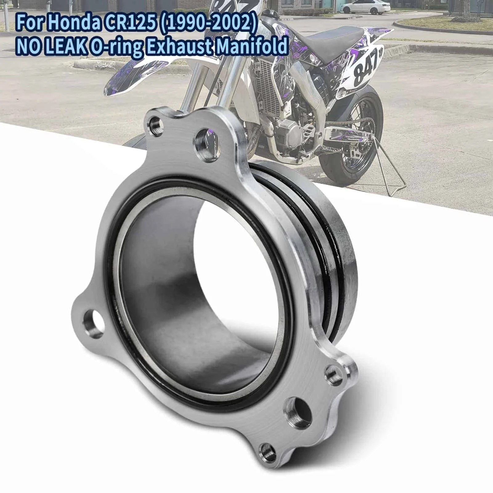 Motorcycle NO LEAK O-ring Exhaust Manifold Flange O-rings Motor Replacement Tools Parts For Honda CR125 1990-2002
