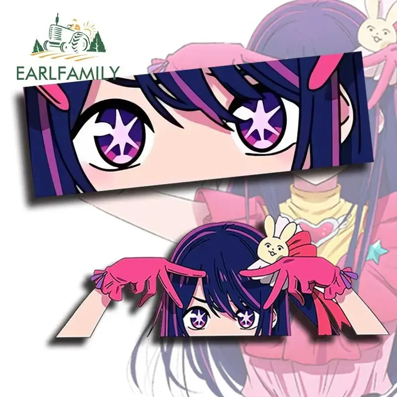 

EARLFAMILY 13cm Car Stickers for Cartoon Peeker Hoshino A Eyes Slap Anime Camper Car Accessories Decal Motorcycle Waterproof