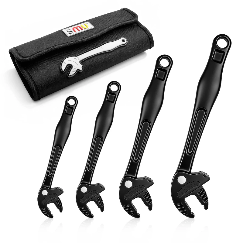 

4 шт. многофункциональный быстрый адаптивный ключ с храповым механизмом, большой промышленный набор ключей (7-10/10-13/13-16/16-19)