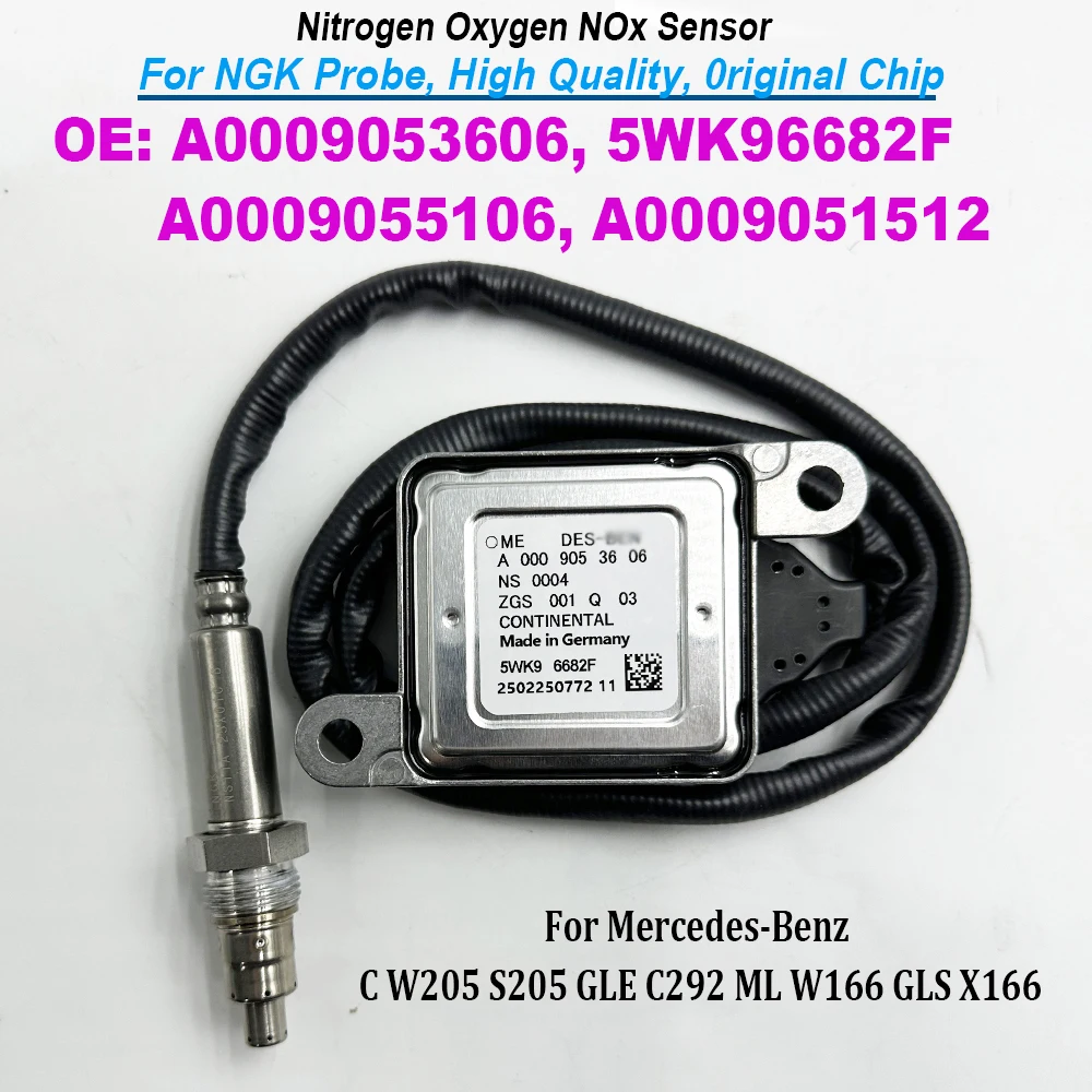 

A0009053606 5WK96682F Nox Sensor For NGK Probe A0009051512 For Mercedes Benz GL X164 GL280 GL300 GL320 GL350 GLS X166 GLS350
