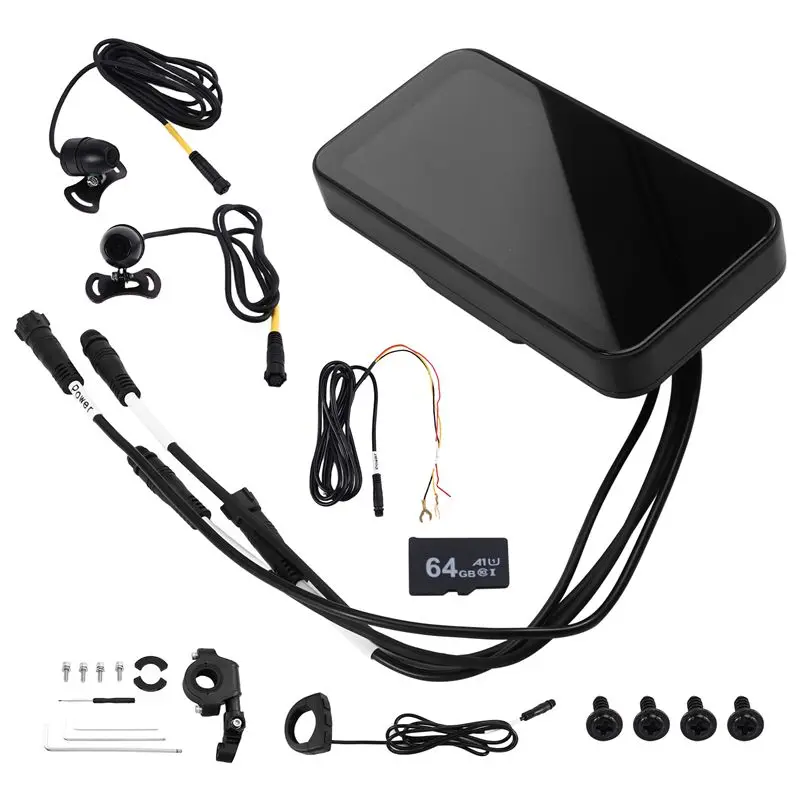 

6,25-дюймовый навигационный дисплей для мотоцикла, двойная запись 1080P, водонепроницаемый беспроводной автомобильный дисплей Carplay