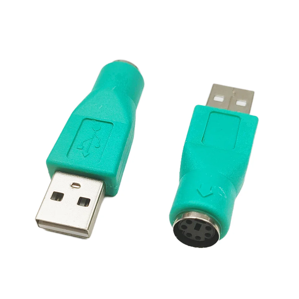 2pcs USB Male Female to PS2 Connector For PS/2 Female Cable Adapter Converter For Computers PC Laptop Notebooks Keyboard Mouse