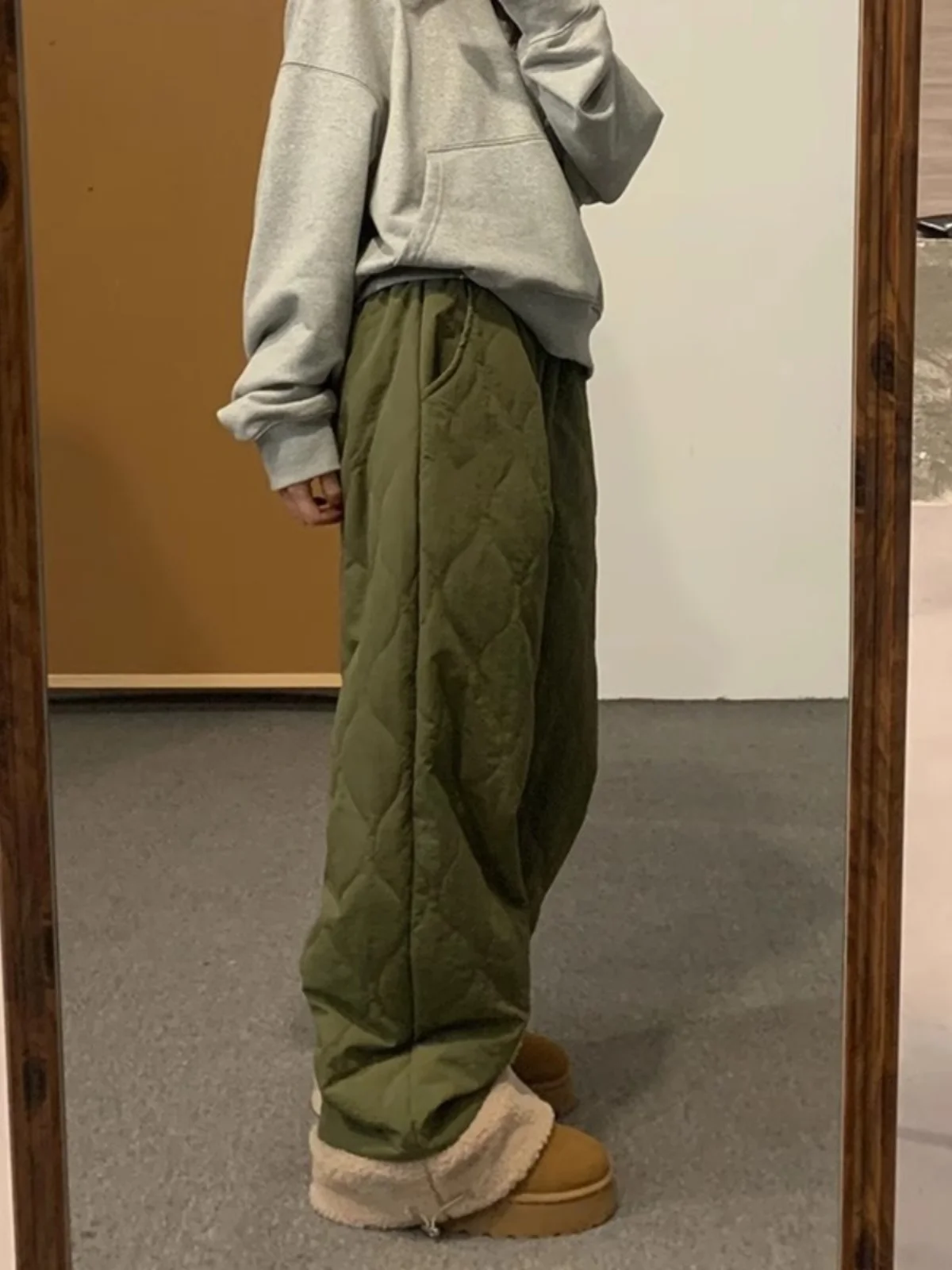 

Мужские зимние брюки из утолщенного хлопкового бархата с узором в виде тыквы, на флисовой подкладке, с широкими штанинами, теплые, морозостойкие