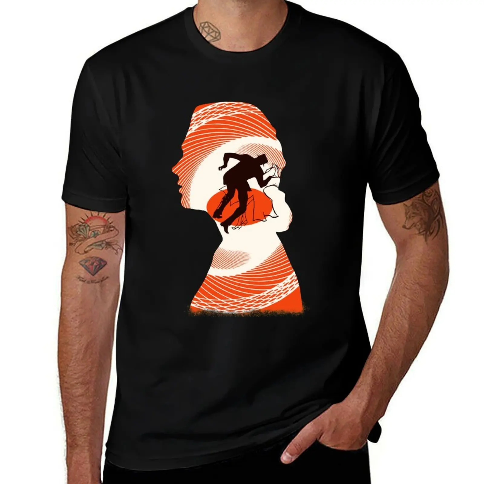 Alfred Hitchcock's Vertigo Silhouette - Kim Novak T-Shirt Daily Work Short Sleeve Top T-Shirt
