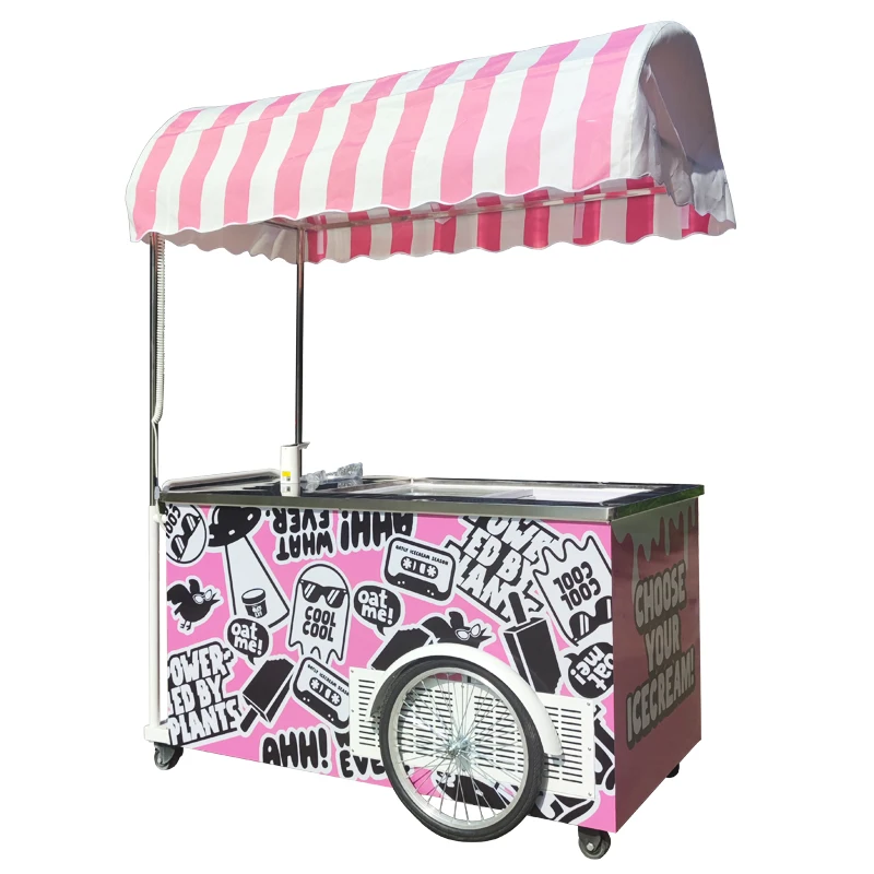 China Ice Cream Bike Ice Cream Push Cart With High Quality