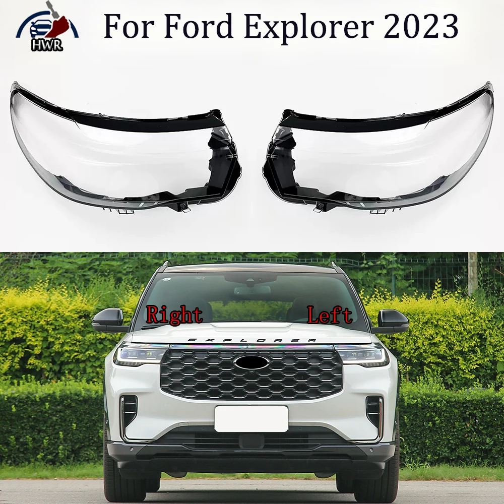 

For Ford Explorer 2023 Car Front Headlamp Cover Transparent Headlight Shell Lens Replace Original Lampshade Plexiglass