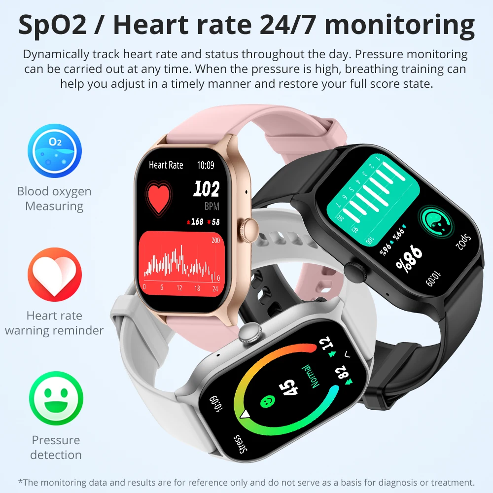 Reloj inteligente COLMI P77, duración de la batería de hasta 11 días, batería masiva de 700 mAh, pantalla de 2 pulgadas, reloj inteligente de administración de salud 4