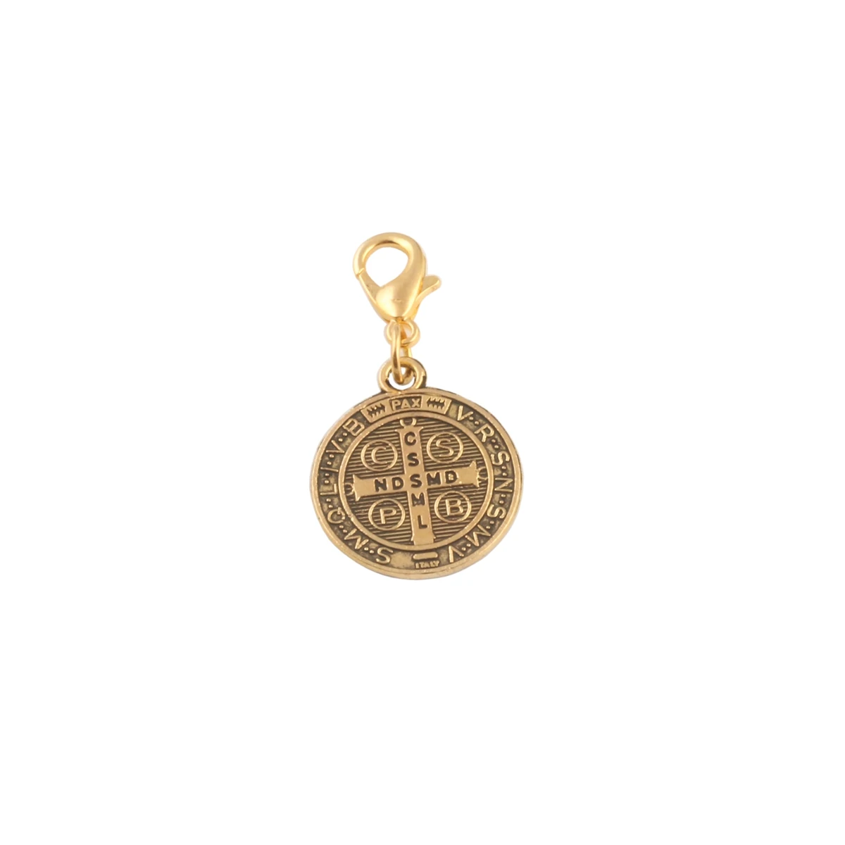 50Pcs Saint Jesus Benedict Nursia Patron Cross Floating Lobster Clasps Charm Pendants For Jewelry Making Findings