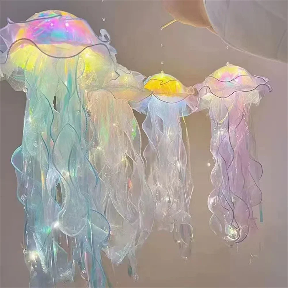 Lamp Flower Lamp Bedroom Night Light Glowing Jellyfish for Home Garden Party Festival Atmosphere Decoration Creative Gifts