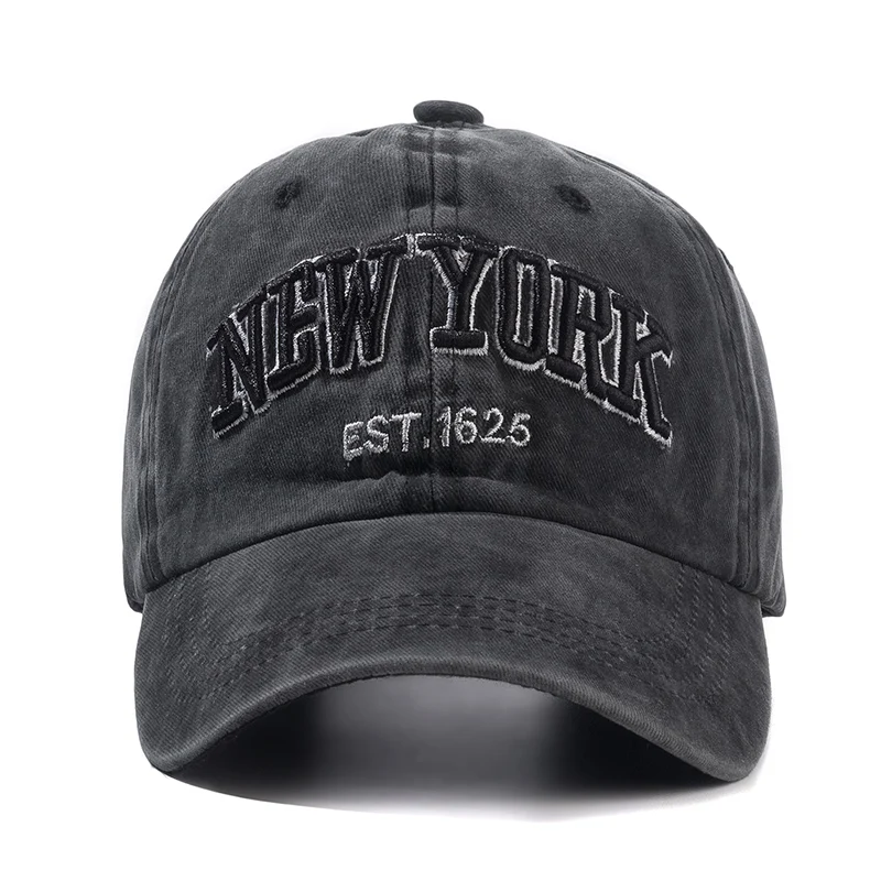 2025 New York Washed Cotton Cap For Men Women Gorras Snapback Caps Baseball Caps Sun protection Casquette Dad Hat Outdoors Cap image 4