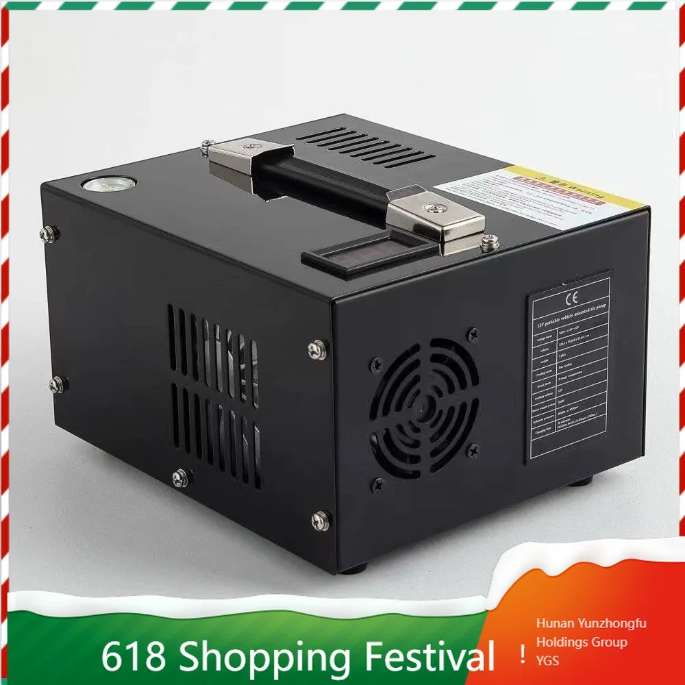 12V Vehicle Electric High Pressure Pump 30mpa Portable Compression Air Pump Submersible Breathing Pump 4500psi