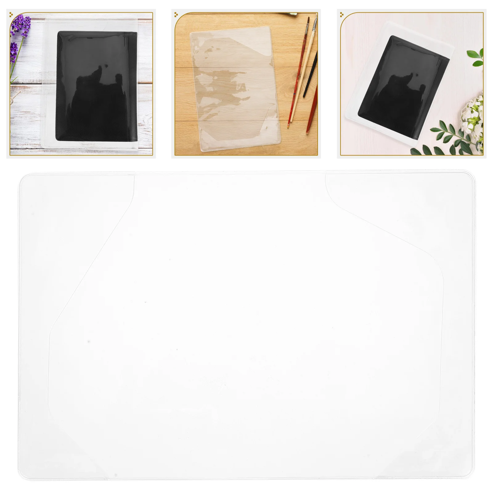 Custodia protettiva per libro trasparente A6 Custodia protettiva in PVC per notebook per pianificatori, album, libri di testo, uso quotidiano