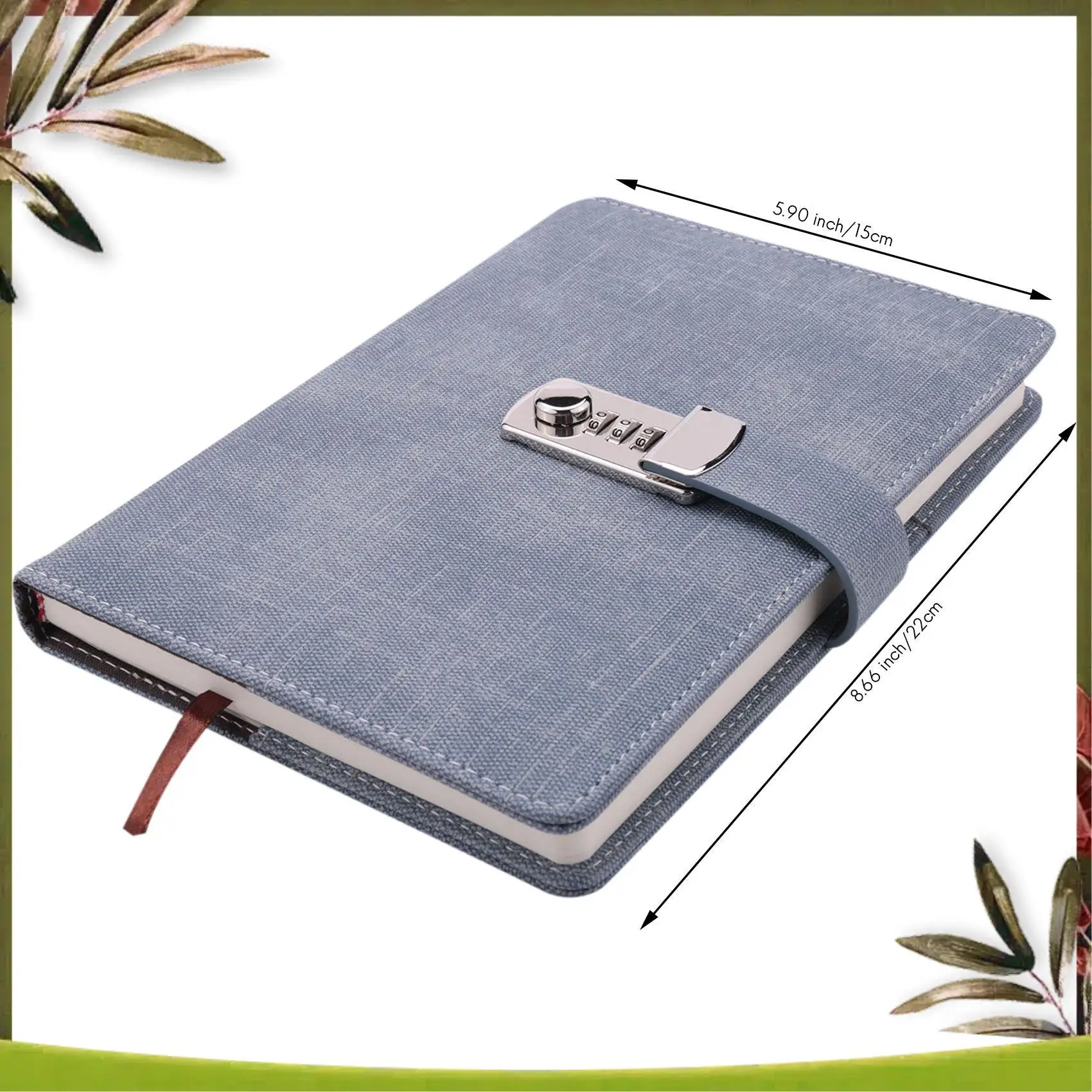 New-Password Notebook Paper Lockable Portable Book PU Diary Lock Traveler Journal Weekly Planner School Stationery