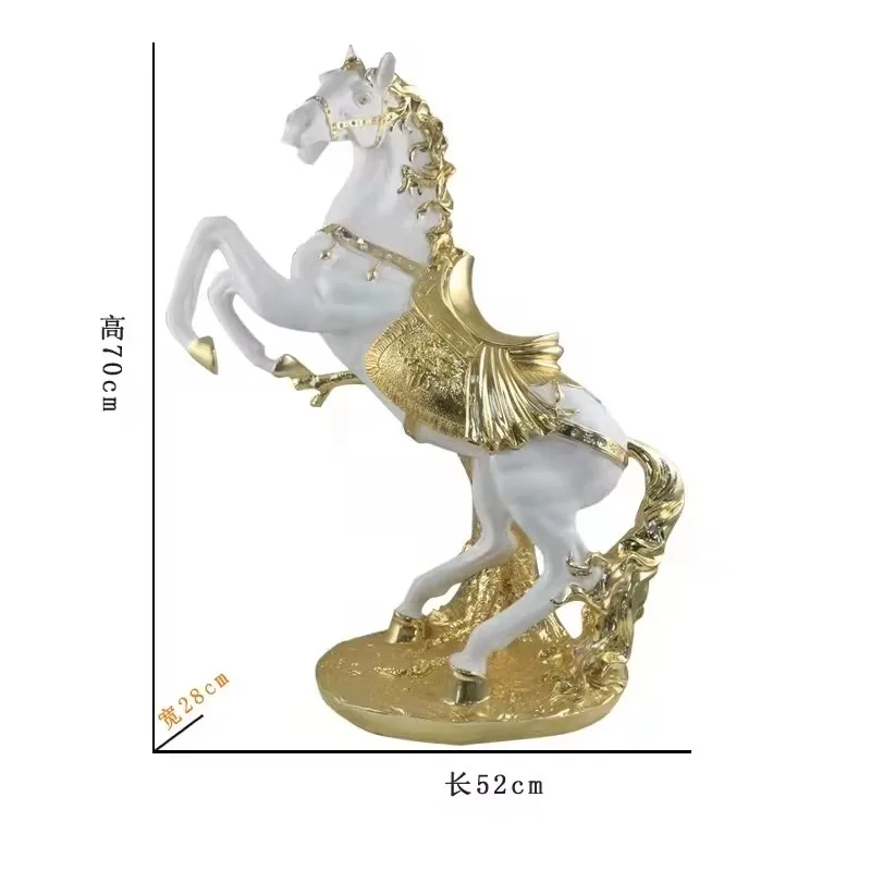 Factory direct sales office indoor animal house decorative resin handicraft horse sculpture for sale