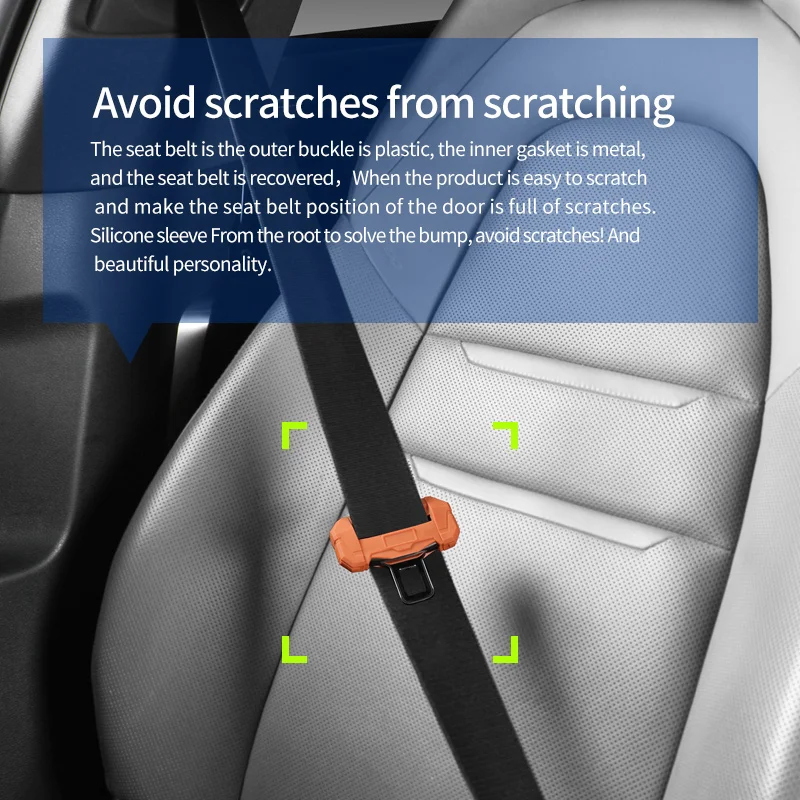 silicone car seat belt buckle cover scratch resistant protective cover For LEADING IDEAL LiXiang ONE L9 L8 L7 accessories