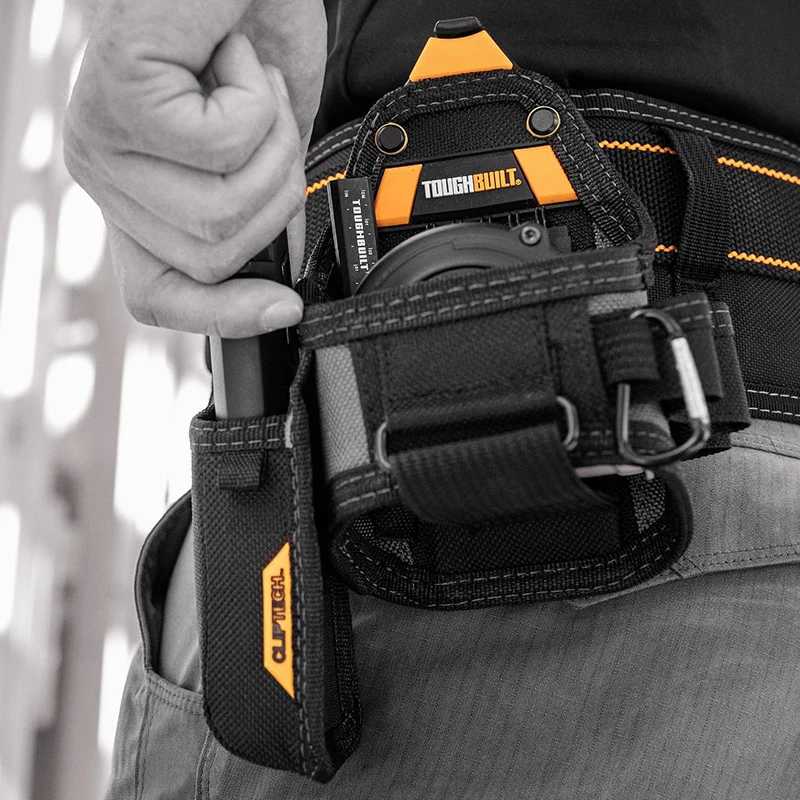 TOUGHBUILT TB-CT-25X Tape Measure/Utility Knife Pouch + Notebook Pencil lipTech Hand Tools Storage Waist Bag