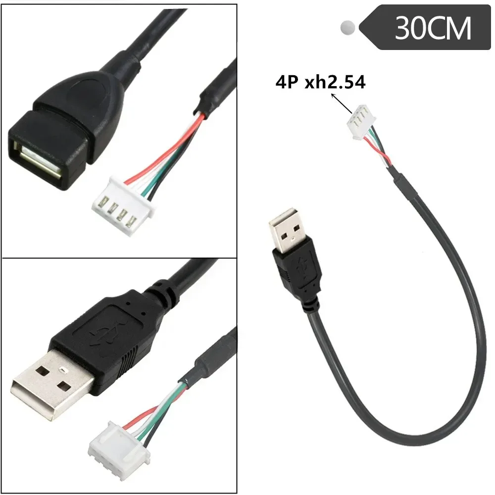 30cm Usb A Female To 4Pin Xh2.54 Ph2.0 Mx1.25 Dupont Connector Cable Usb To 4P Adapter Wire For Diy Electronic Projects