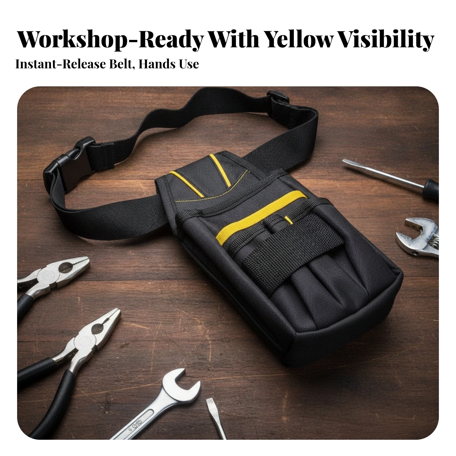 Tool Waist Bag with Belt Oxford Cloth Waist Tool Storage Bag Utility Belt Pouch Adjustable Compact for Electricians