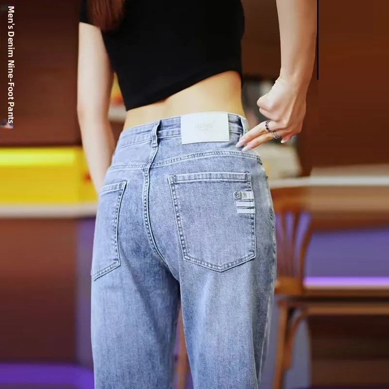 

Мужские повседневные джинсы со средней посадкой, прямые, свободного кроя, из хлопка, модные, для весны, лета, осени, износостойкие, водоотталкивающие