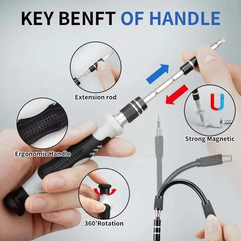 116 in 1 Precision Screwdriver Set with 98 Magnetic  Torx Bits Multifunctional Hand Repair Tool