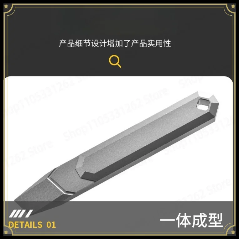 Titanium Alloy Pry Bar Crowbar, Multi-function Bottle Opener Screwdriver for Outdoor Emergency, Portable Pocket Tool