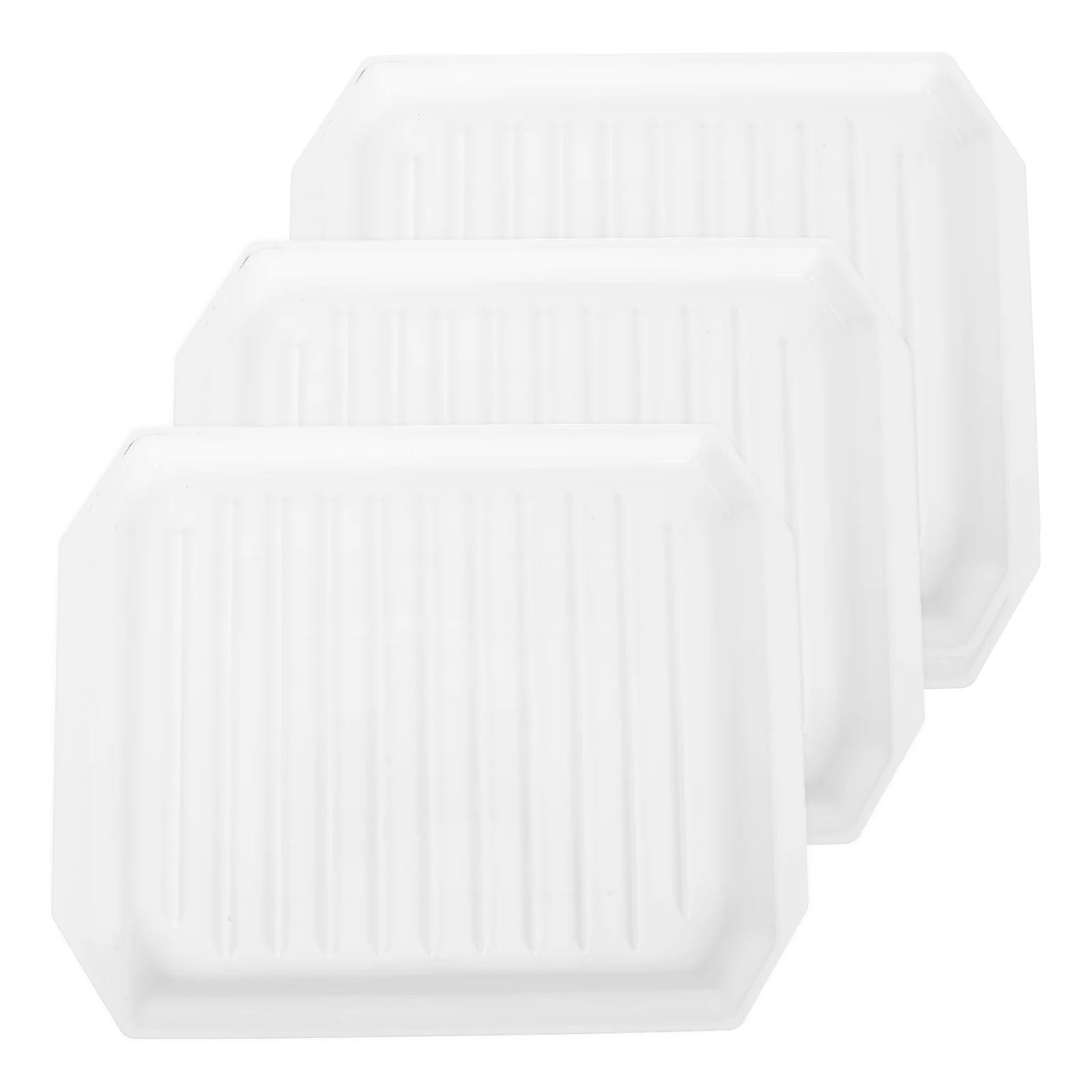 

3pcs Microwave Bacon Cooker Tray Reusable Baking Pan Smooth PP Material Large Kitchen Bakeware Portable Bacon Plate for Oven