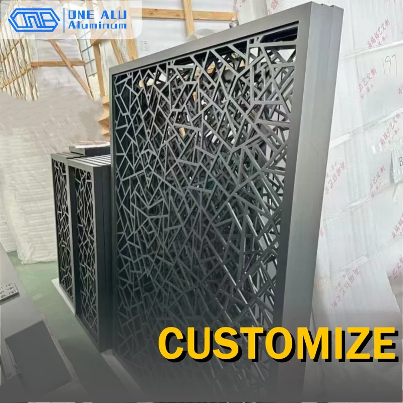 Modern Decorative Aluminum Privacy Panel Powder Coated Safety Fence Custom Color Heat Garden Yard Patio Backyard Villa Outdoor