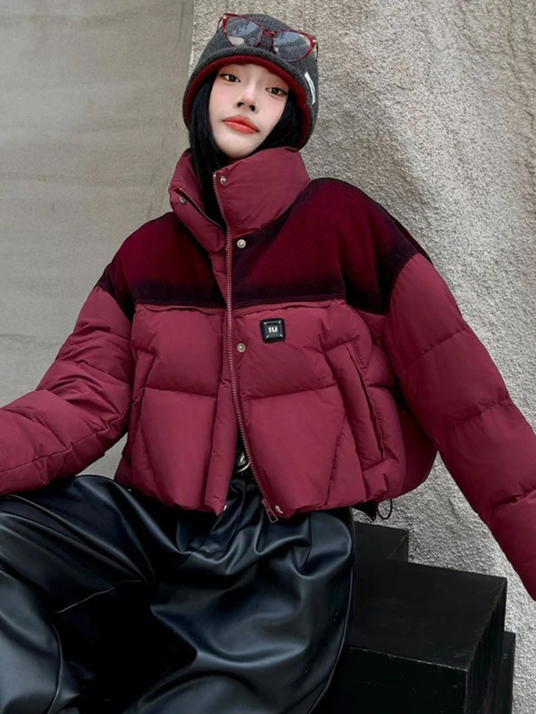 Fashion Street Down Jacket 2025 Winter New 90% White Duck Puffer Coat Women's Thickened Warm Bread Clothes Short Parkas Outwear