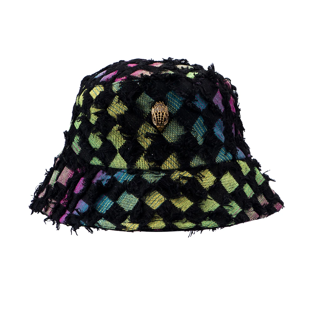 New Colored Woven Hat Diamond Shaped Fashion Hat Argyle Cap