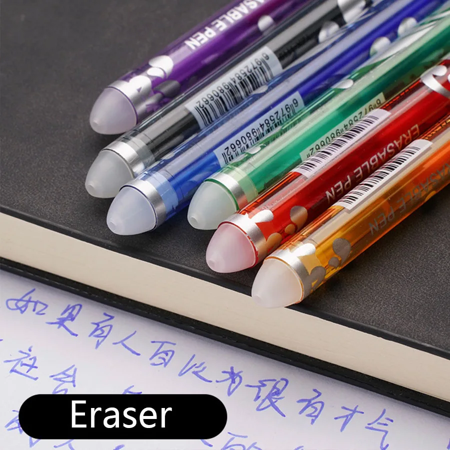 12pcs/set Black/Blue/Red Erasable Gel Pens 3 Colors Fine tip 0.5mm Smooth Writing for Office Students Stationery image 4