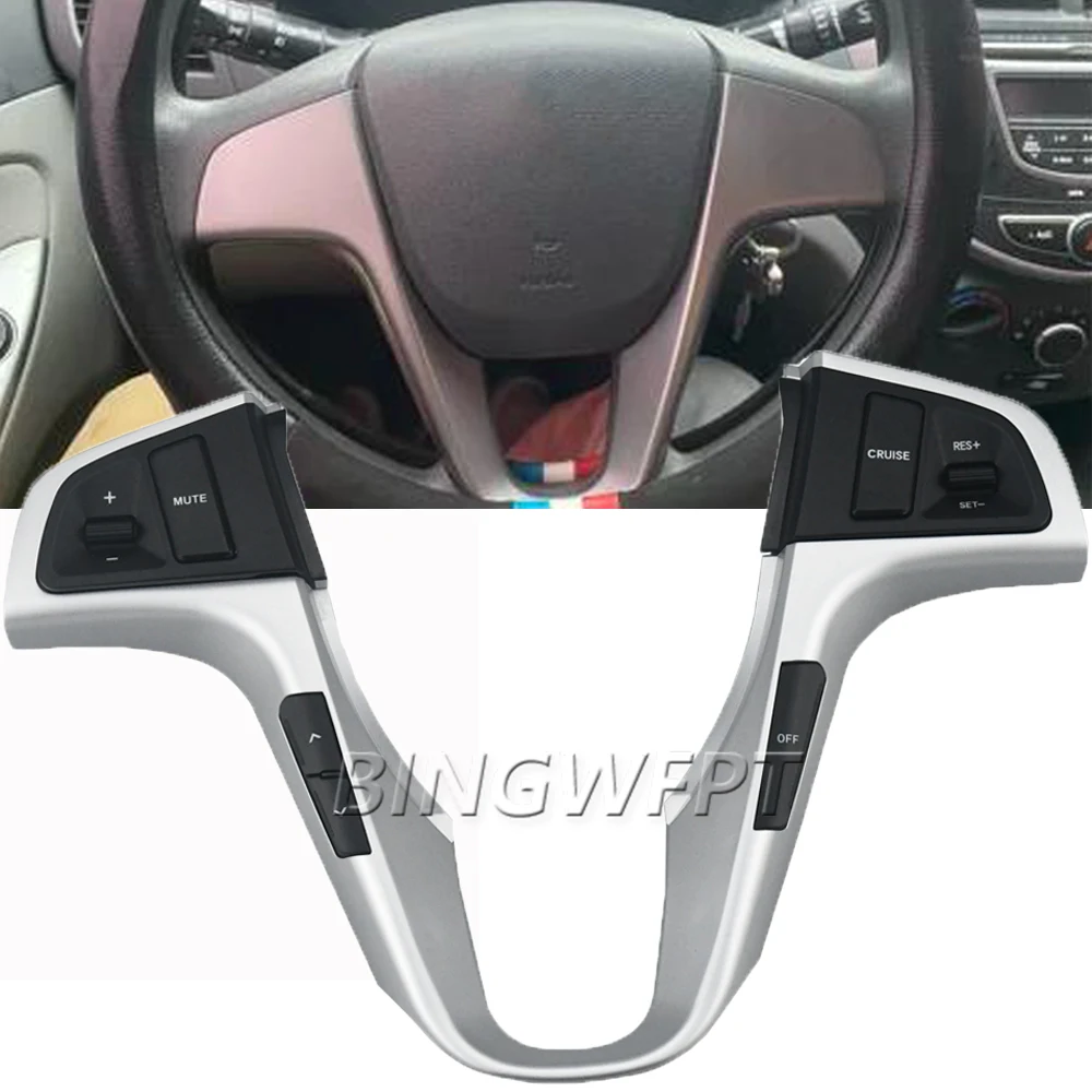 

NEW Steering Wheel Button Switches For Hyundai VERNA SOLARIS Steering Wheel Audio Volume Music Control Button Switch