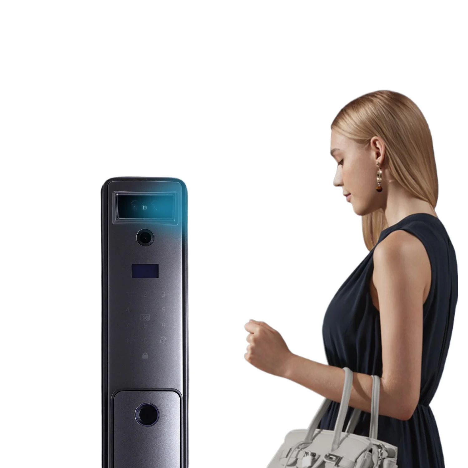 Smart Door Lock for Automatic Full House Smart Graffiti 3D Face Recognition Fingerprint Password Peephole Remote Control Lock