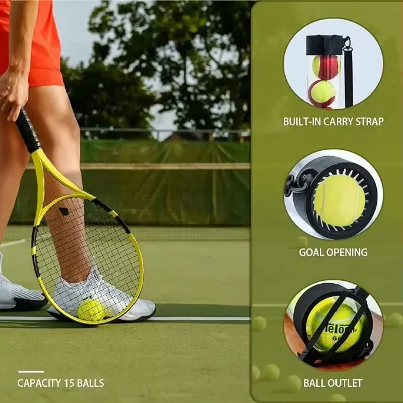 

Tennis Ball Picker Hopper Tube for 15 Balls Lightweight Durable Easy Ball Collector