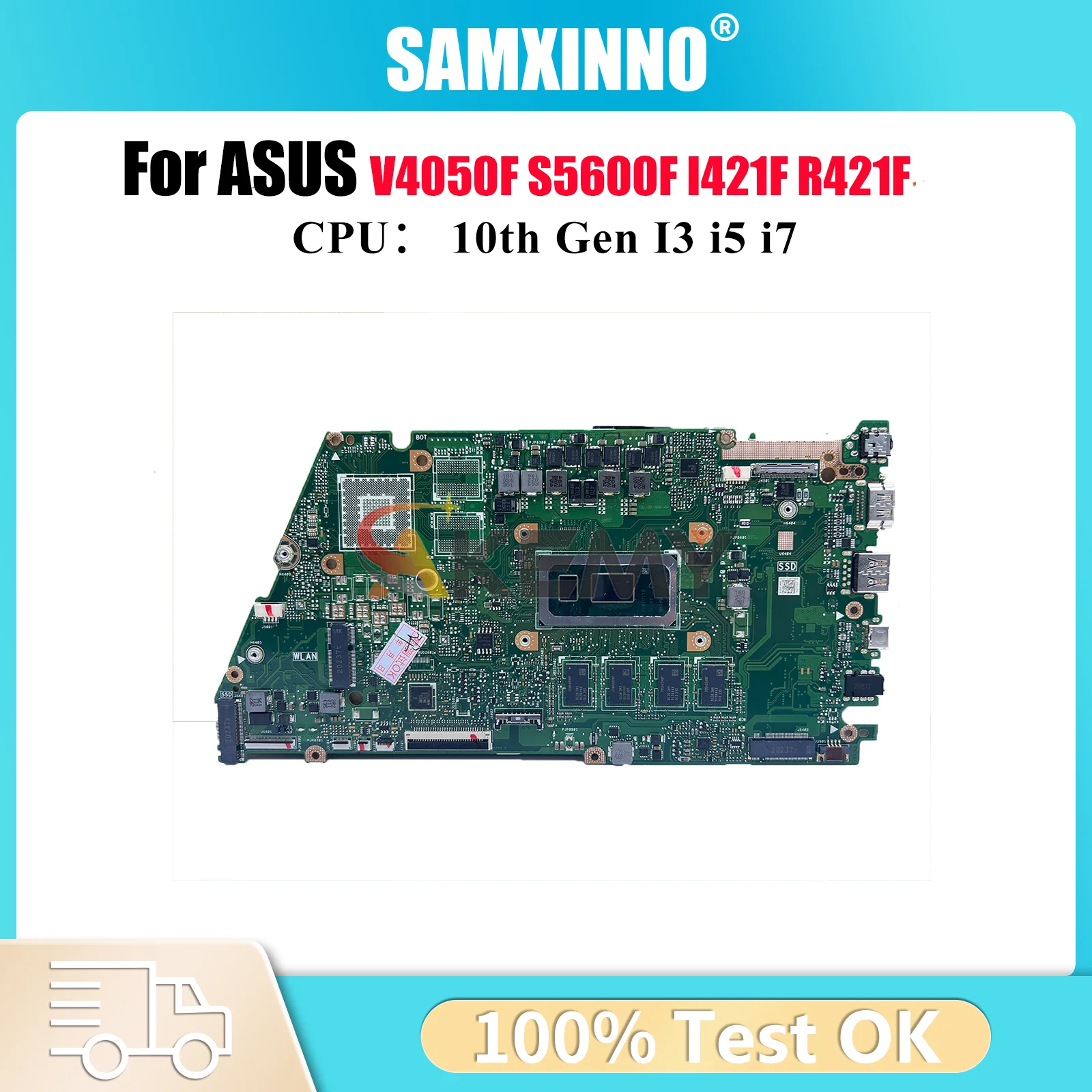 

X521FA Материнская плата для ноутбука ASUS X521FPY X521FP I421F R421F X421F V4050F S433F X521FQY S5600F Материнская плата с 10-го поколения I3 i5 i7
