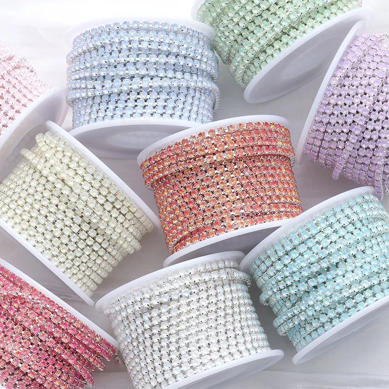 

2MM Length 90M Mocha Protein Nail Claw Chains - Colorful DIY Handmade Nail Jewelry, Cross-Border New Nail Art Accessories