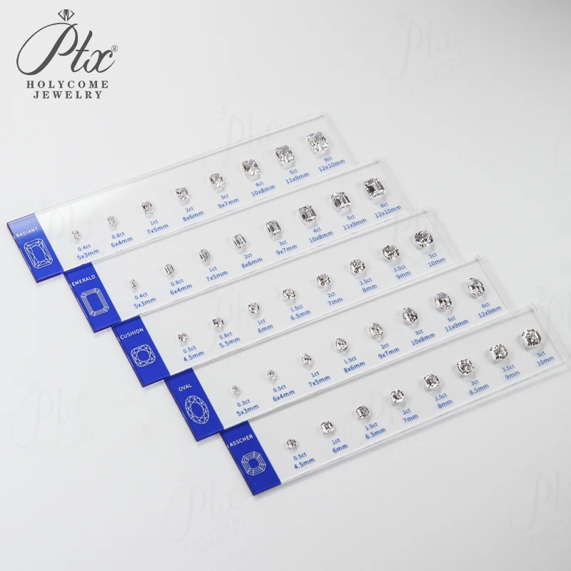 Comparison Ring Sizer Tester 5A CZ Moissanite Diamond Jewerly Dealer Tools Set Tools Size Shape Reference Top Quality Wholesale
