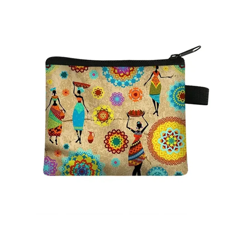 Monedero con estampado de arte egipcio para mujer, Cartera de Faraón egipcio Anubis, monedero de ocio, Mini bolso de mano, soporte para tarjeta de